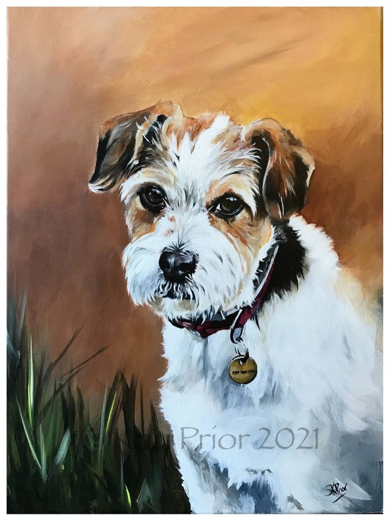Terrier painting By Kay Prior