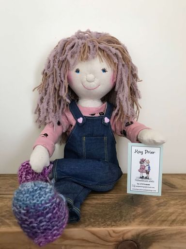 A one of a kind ( OOAK) cloth doll by Kay Prior